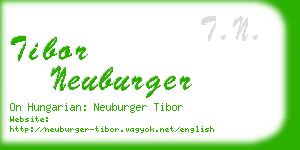 tibor neuburger business card